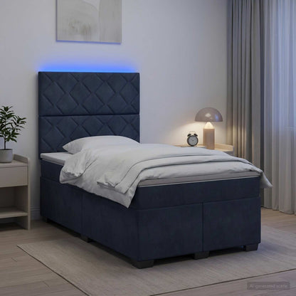 Boxspringbed met matras Donkergrijs 120 x 190 cm Fluweel