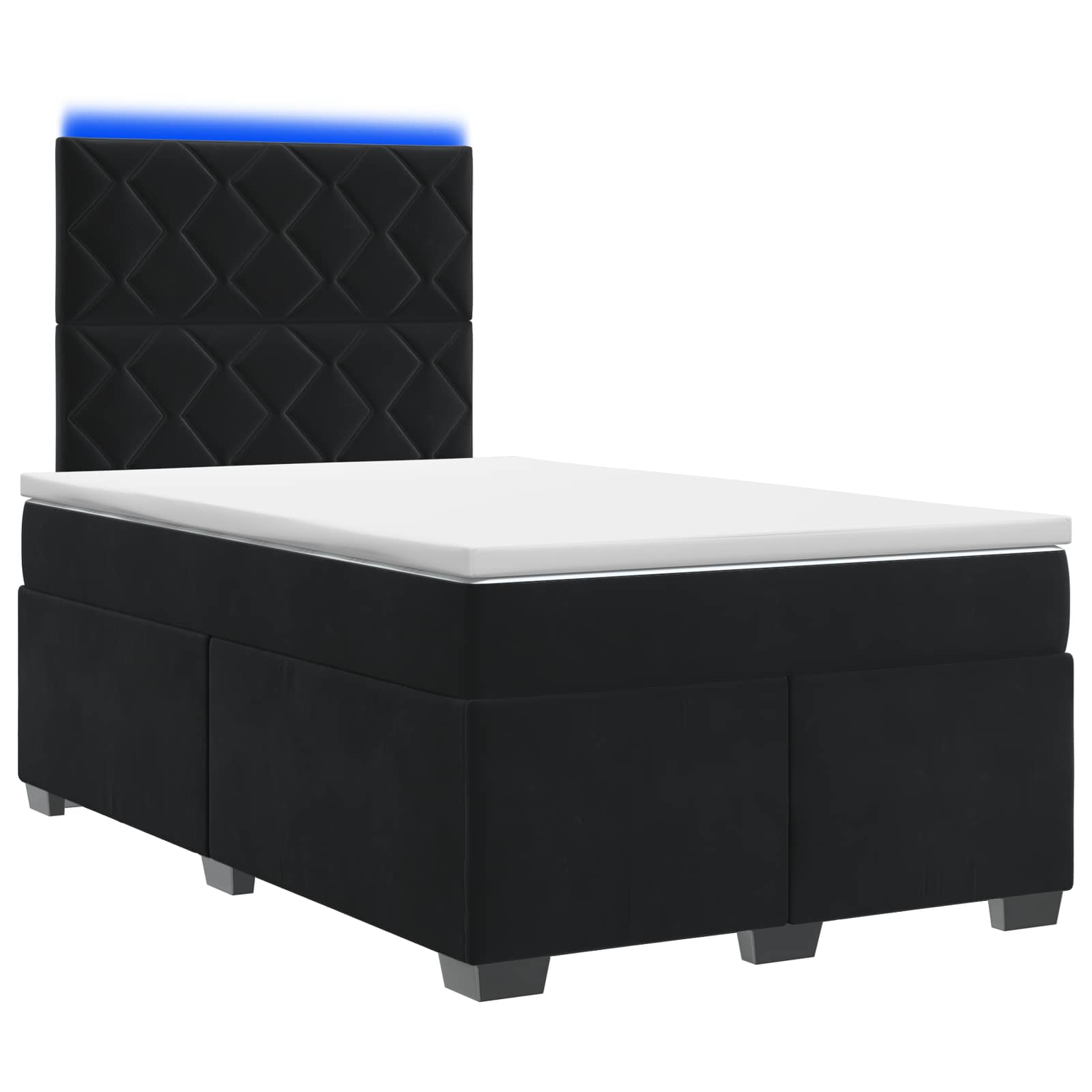 Boxspringbed met matras Zwart 120 x 190 cm Fluweel