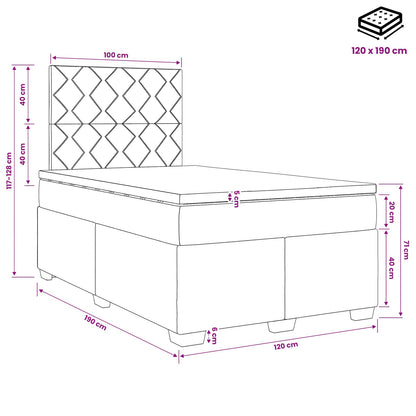 Boxspringbed met matras Zwart 120 x 190 cm Fluweel