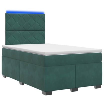 Boxspringbed met matras Donkergroen 120 x 190 cm Fluweel