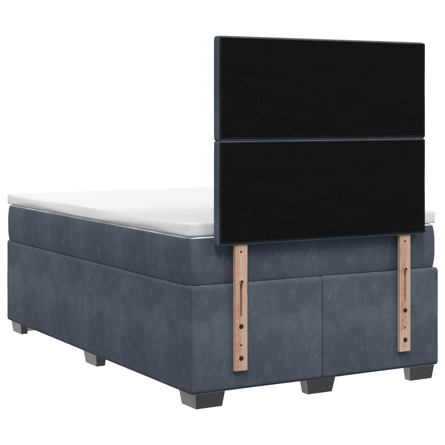 Boxspringbed met matras Donkergrijs 120 x 200 cm Fluweel