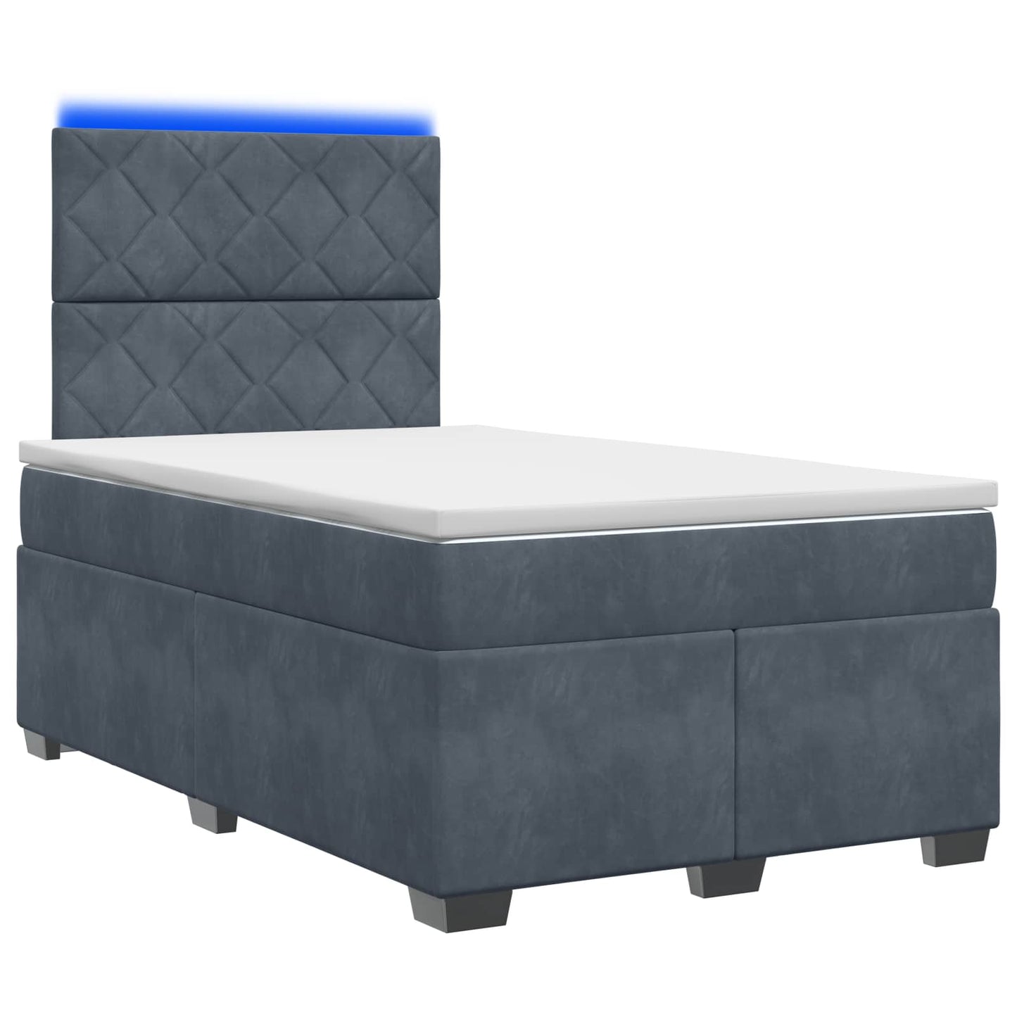 Boxspringbed met matras Donkergrijs 120 x 200 cm Fluweel