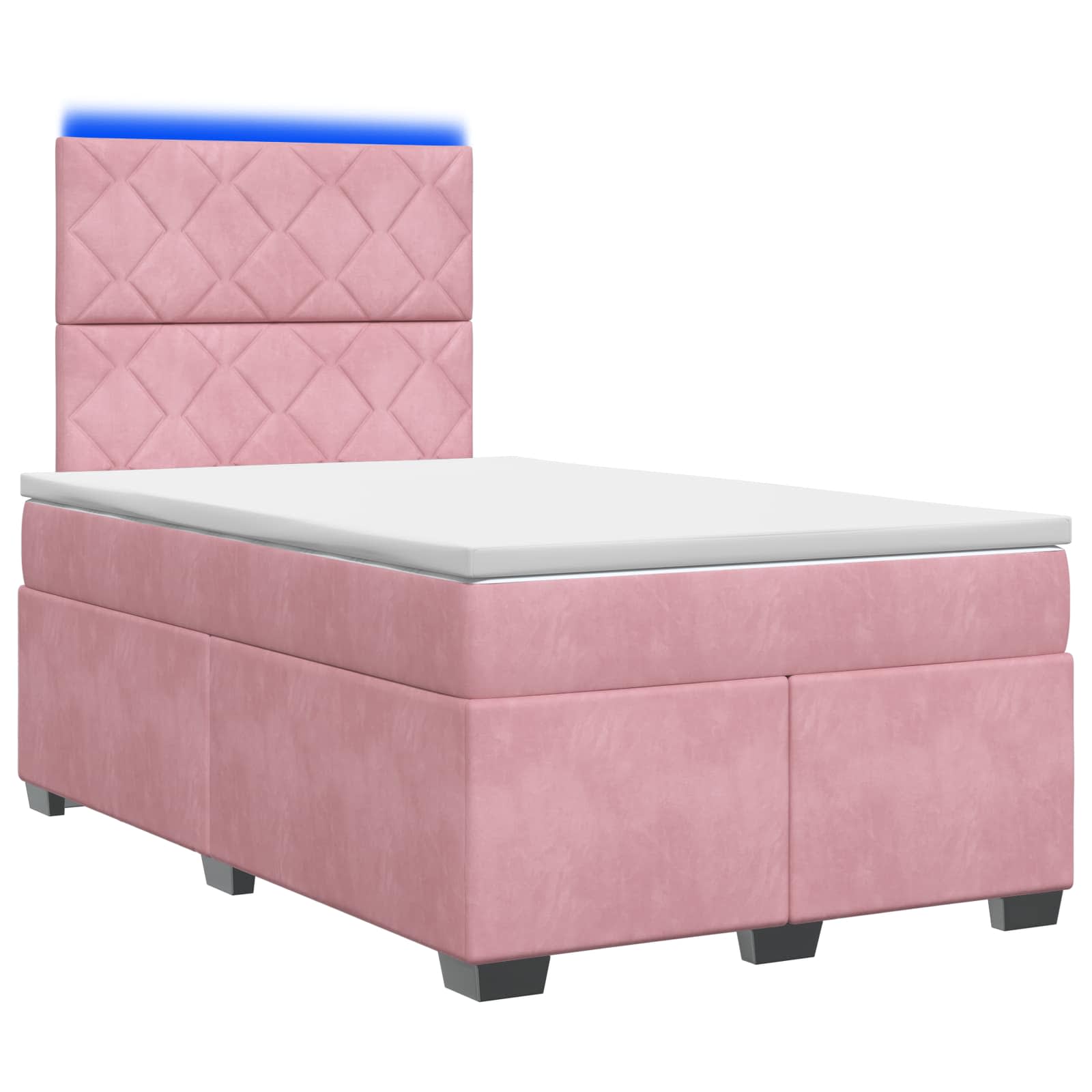 Boxspringbed met matras Roze 120 x 200 cm Fluweel