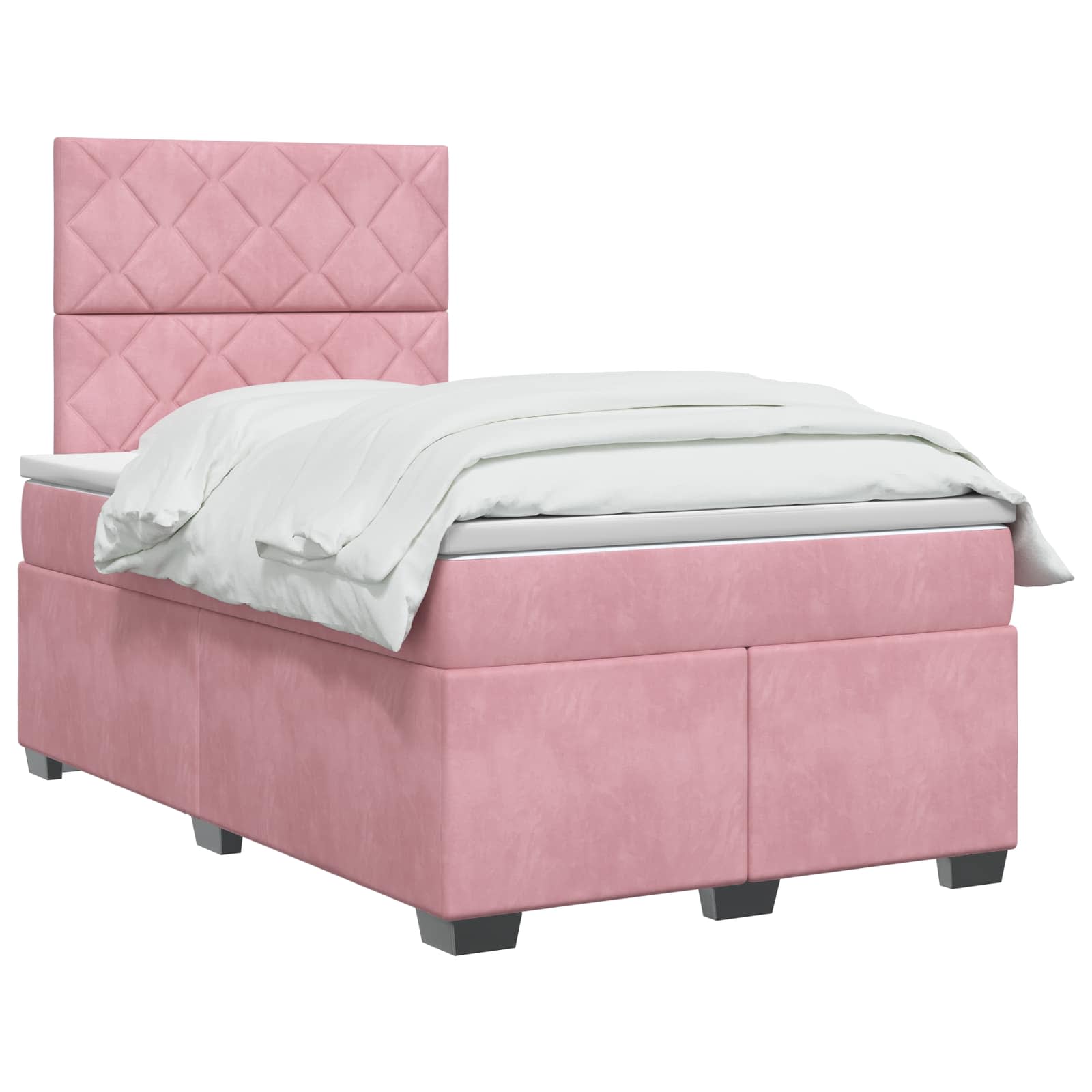 Boxspringbed met matras Roze 120 x 200 cm Fluweel
