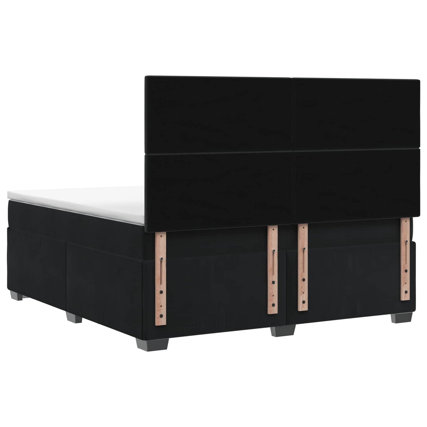 Boxspringbed met matras Zwart 140 x 190 cm Fluweel
