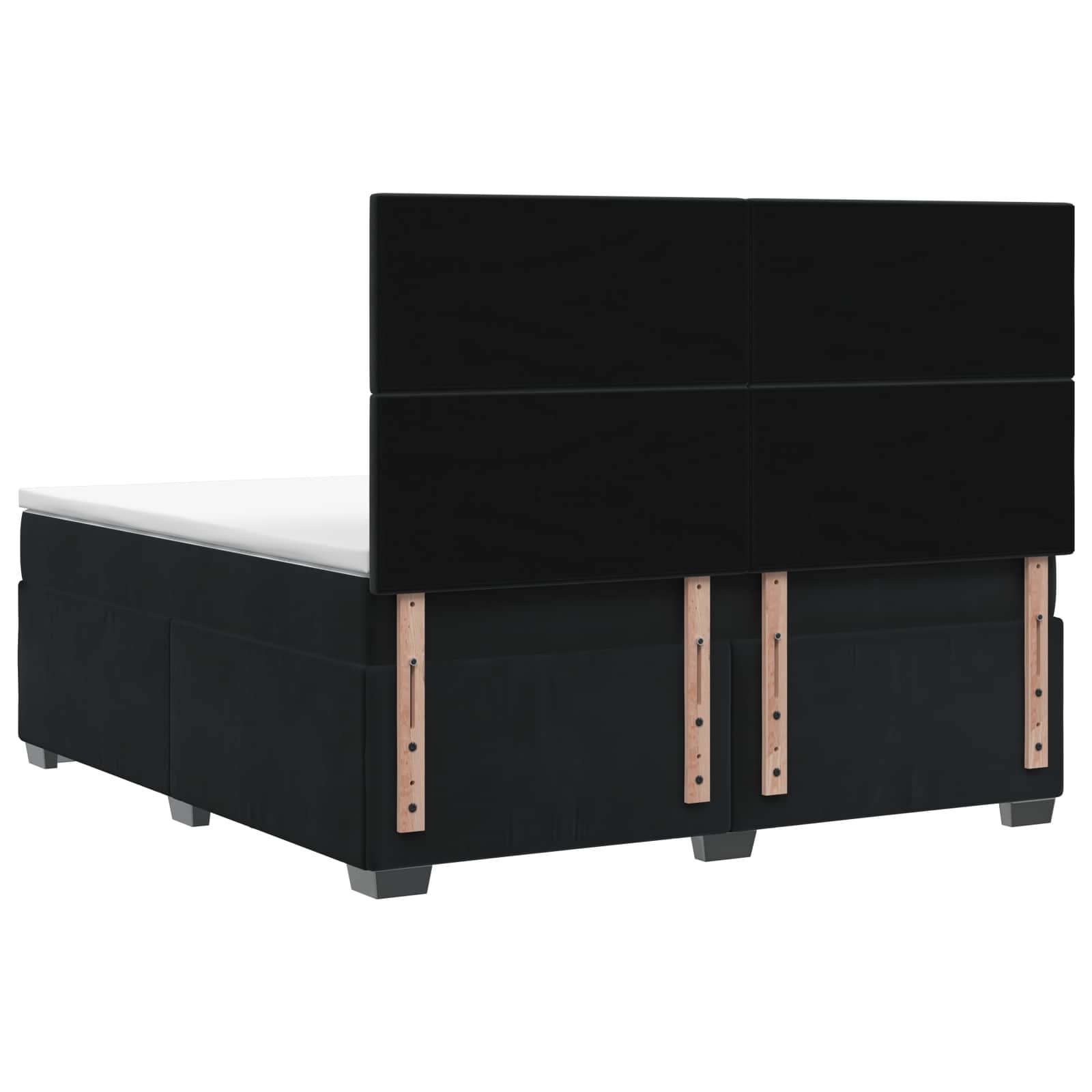 Boxspringbed met matras Zwart 140 x 190 cm Fluweel