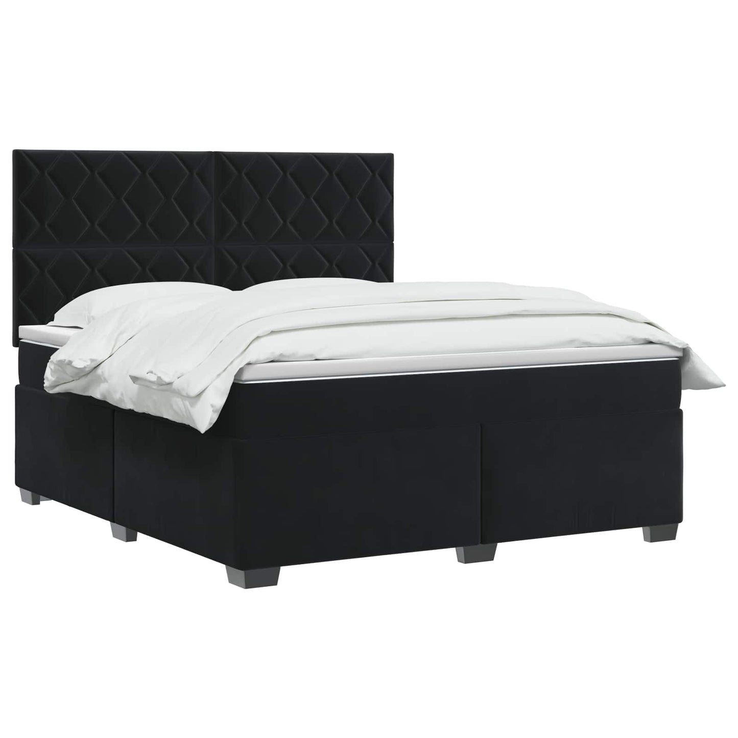 Boxspringbed met matras Zwart 140 x 190 cm Fluweel