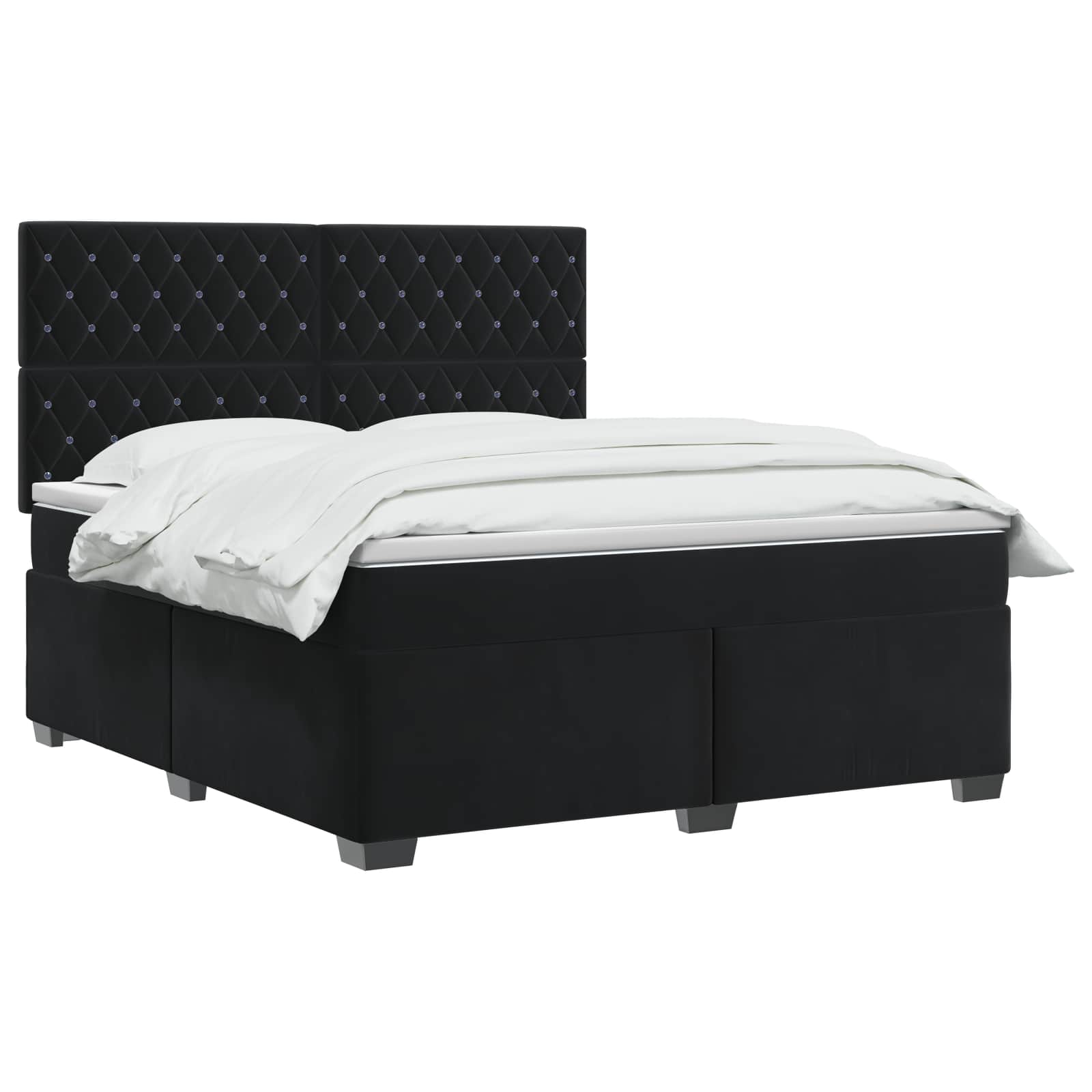 Boxspringbed met matras Zwart 140 x 200 cm Fluweel