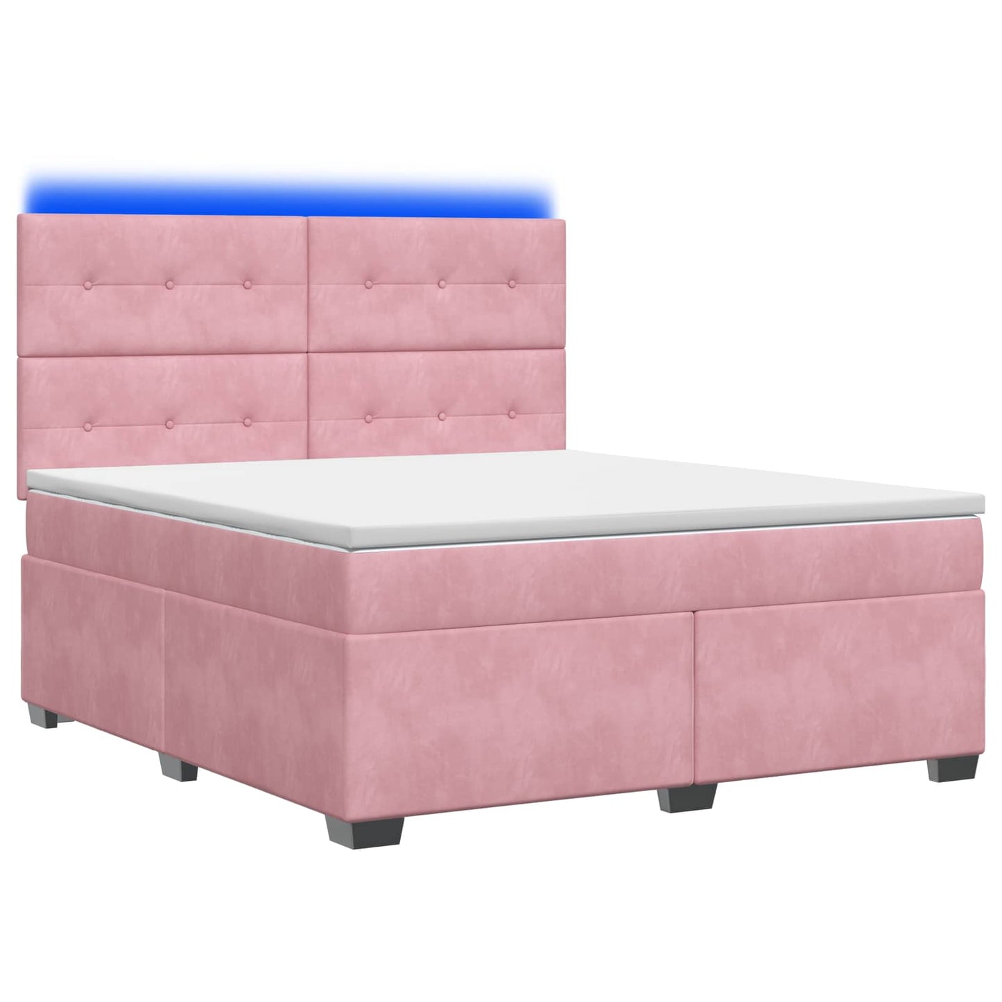 Boxspringbed met matras Roze 140 x 200 cm Fluweel