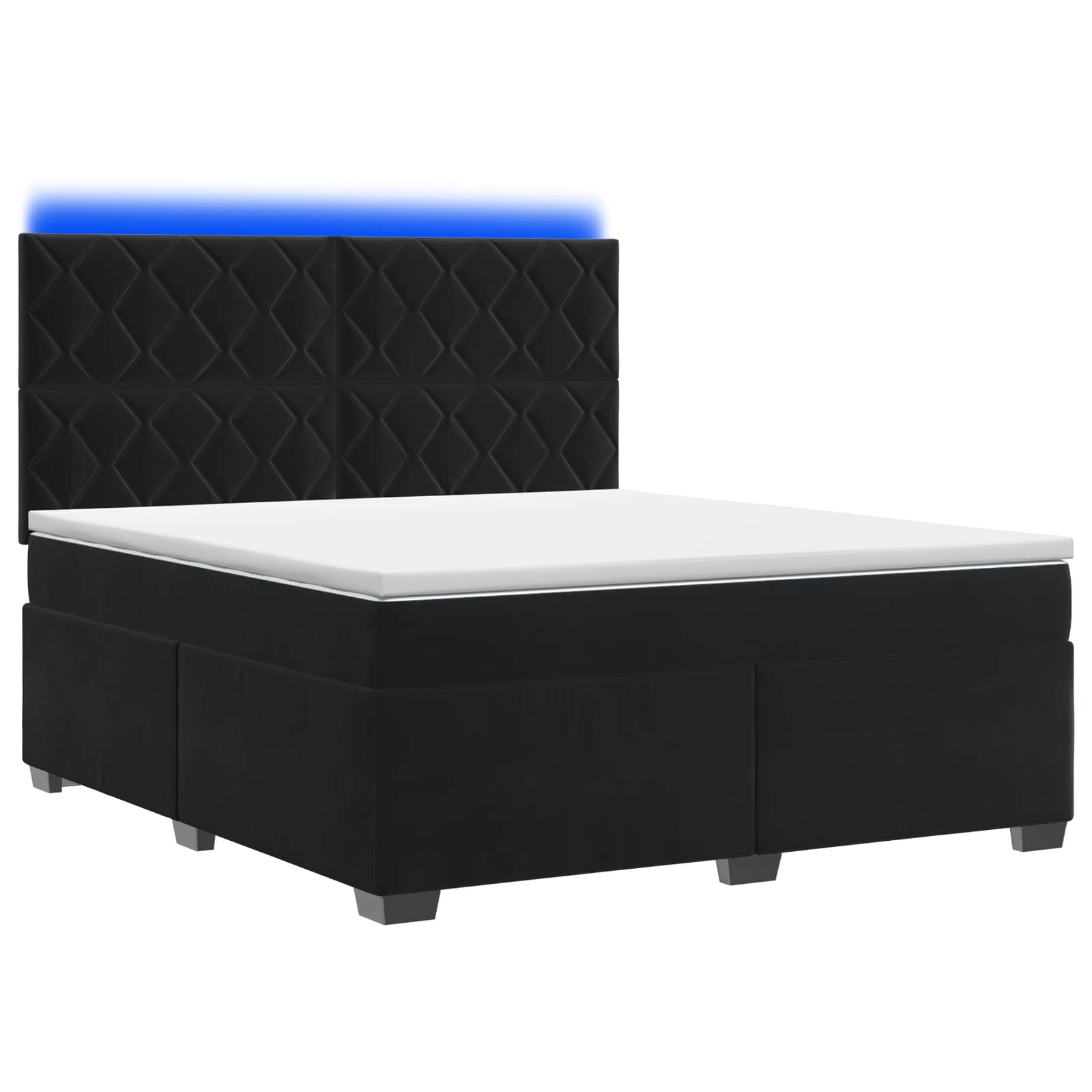 Boxspringbed met matras Zwart 140 x 200 cm Fluweel