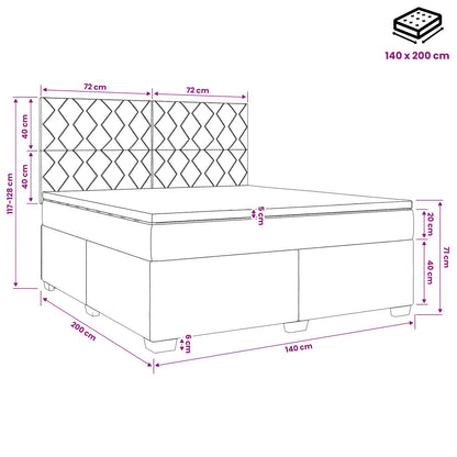 Boxspringbed met matras Zwart 140 x 200 cm Fluweel