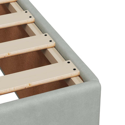 Boxspringbed met matras Lichtgrijs 160 x 200 cm Fluweel