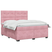 Boxspringbed met matras Roze 160 x 200 cm Fluweel
