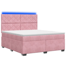 Boxspringbed met matras Roze 160 x 200 cm Fluweel