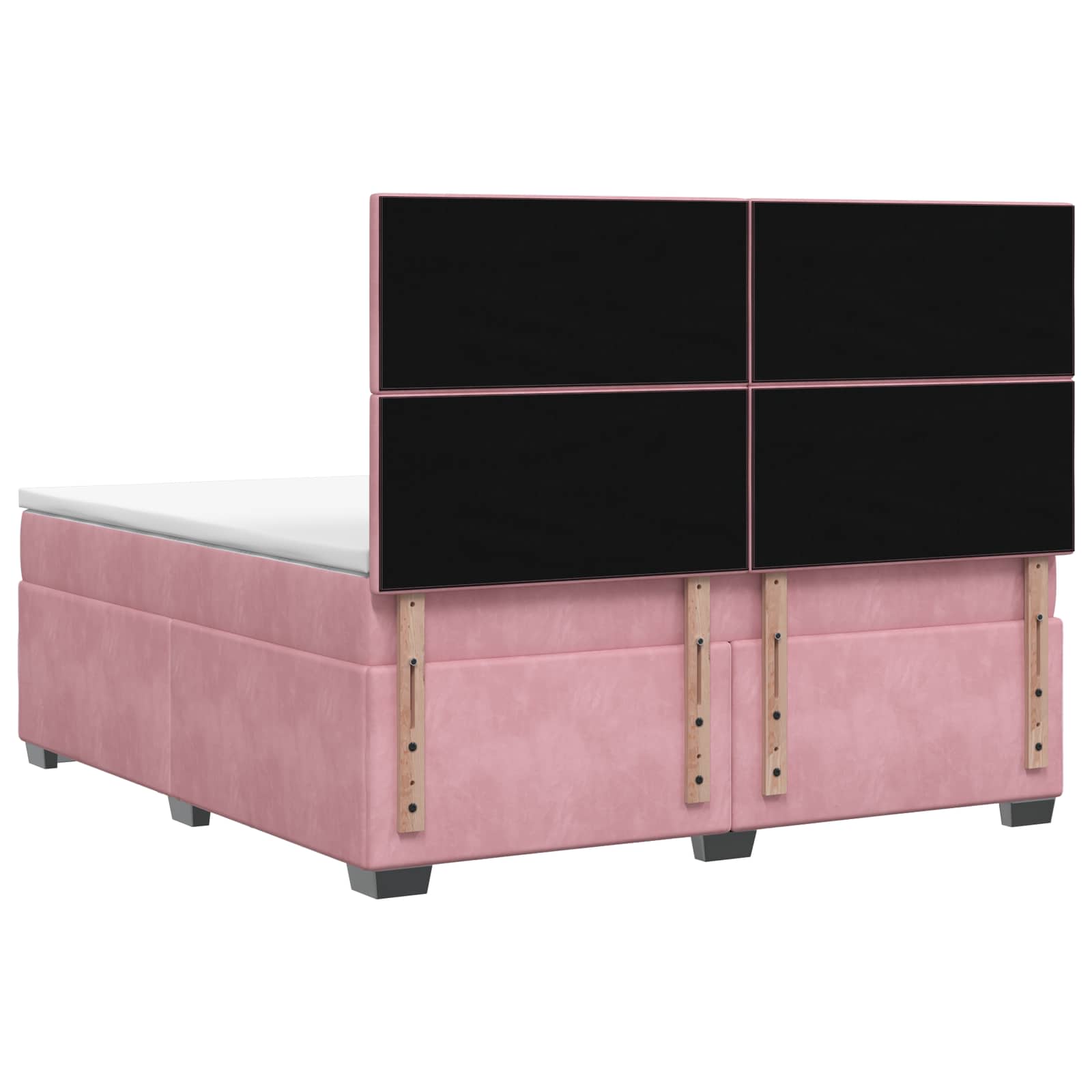 Boxspringbed met matras Roze 160 x 200 cm Fluweel