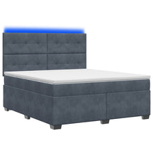 Boxspringbed met matras Donkergrijs 180 x 200 cm Fluweel