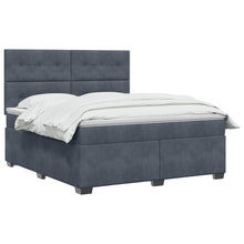Boxspringbed met matras Donkergrijs 180 x 200 cm Fluweel