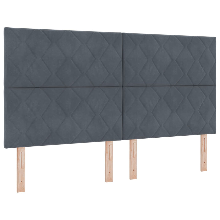 Boxspringbed met matras Donkergrijs 180 x 200 cm Fluweel