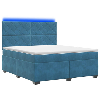 Boxspringbed met matras Blauw 180 x 200 cm Fluweel