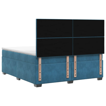 Boxspringbed met matras Blauw 180 x 200 cm Fluweel