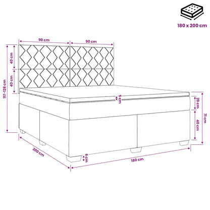 Boxspringbed met matras Blauw 180 x 200 cm Fluweel