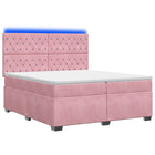 Boxspringbed roze 200x200 cm fluweel