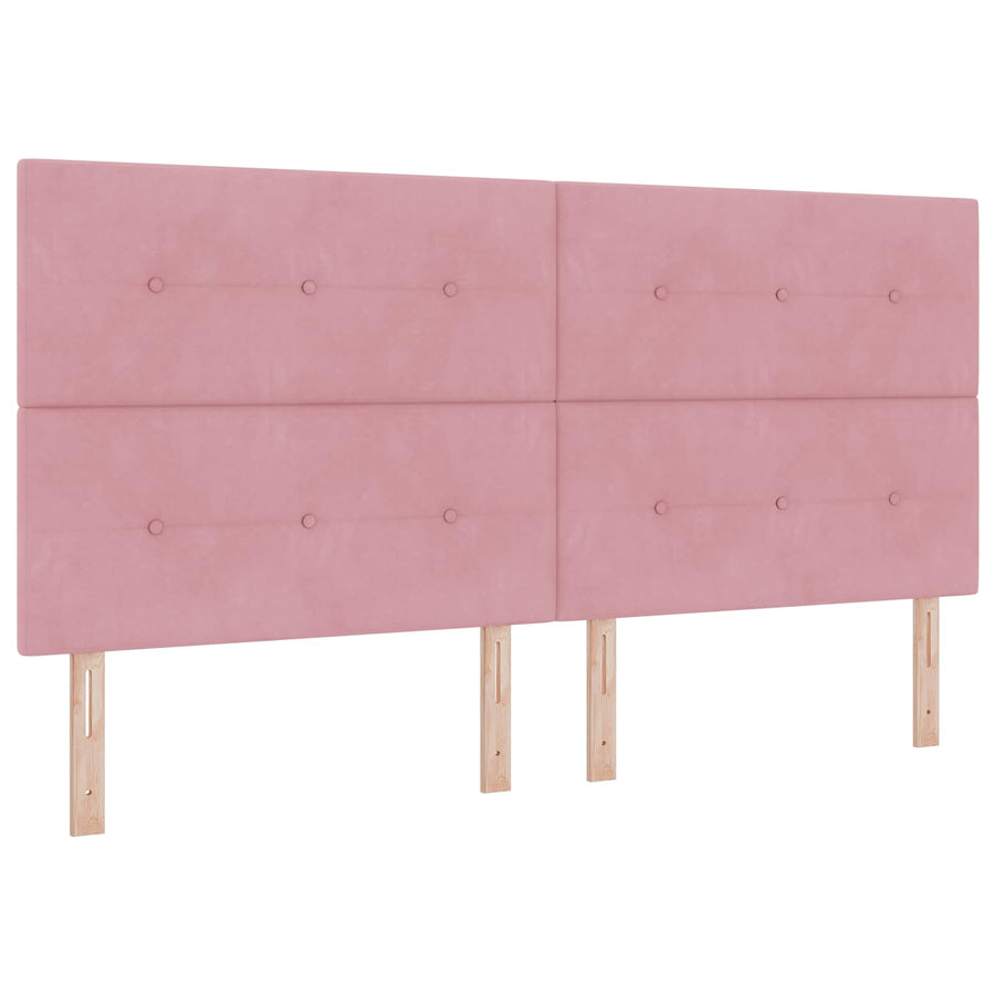 Boxspringbed met matras Roze 200 x 200 cm Fluweel