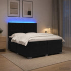 Boxspringbed 200x200 cm zwart fluweel