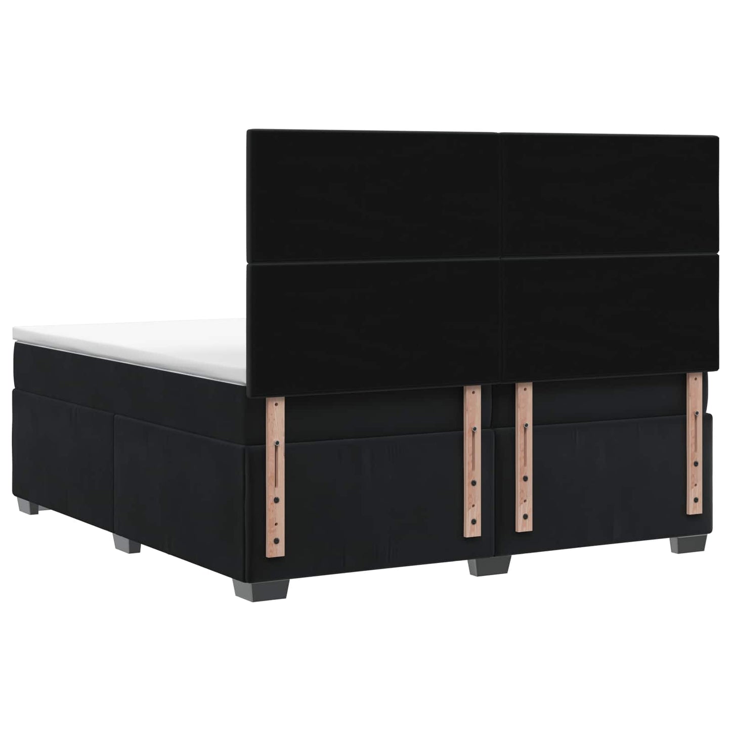 Boxspringbed met matras Zwart 200 x 200 cm Fluweel