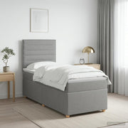 Boxspringbed 90x200 cm lichtgrijs