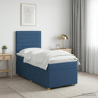 Boxspringbed met matras 100x200 cm blauw