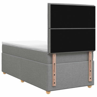 Boxspringbed met matras Lichtgrijs 80 x 200 cm Stof