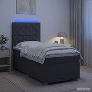 Boxspringbed met matras 90x190 cm donkergrijs