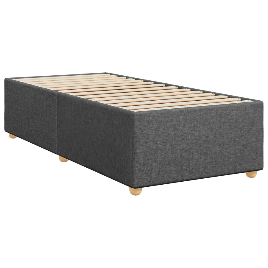 Boxspringbed met matras Donkergrijs 80 x 200 cm Stof