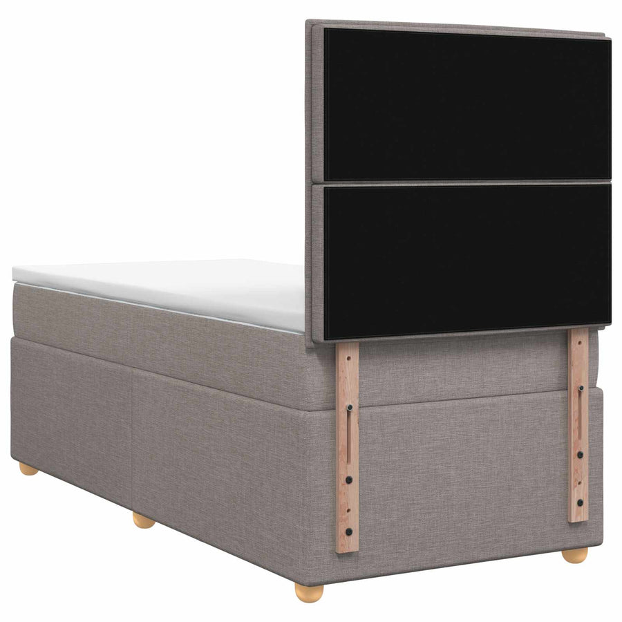 Boxspringbed met matras met hoofdeinde Taupe 80 x 200 cm Stof