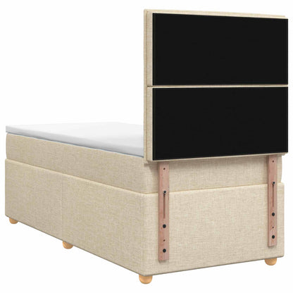 Boxspringbed met matras Crèmekleurig 80 x 200 cm Stof