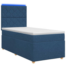 Boxspringbed met matras met hoofdeinde Blauw 80 x 200 cm Stof