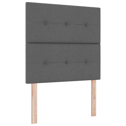 Boxspringbed met matras Donkergrijs 90 x 190 cm Stof