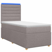 Boxspringbed 100x200 cm taupe met matras en ledverlichting