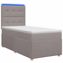 Boxspringbed met matras met hoofdeinde Taupe 100 x 200 cm Stof