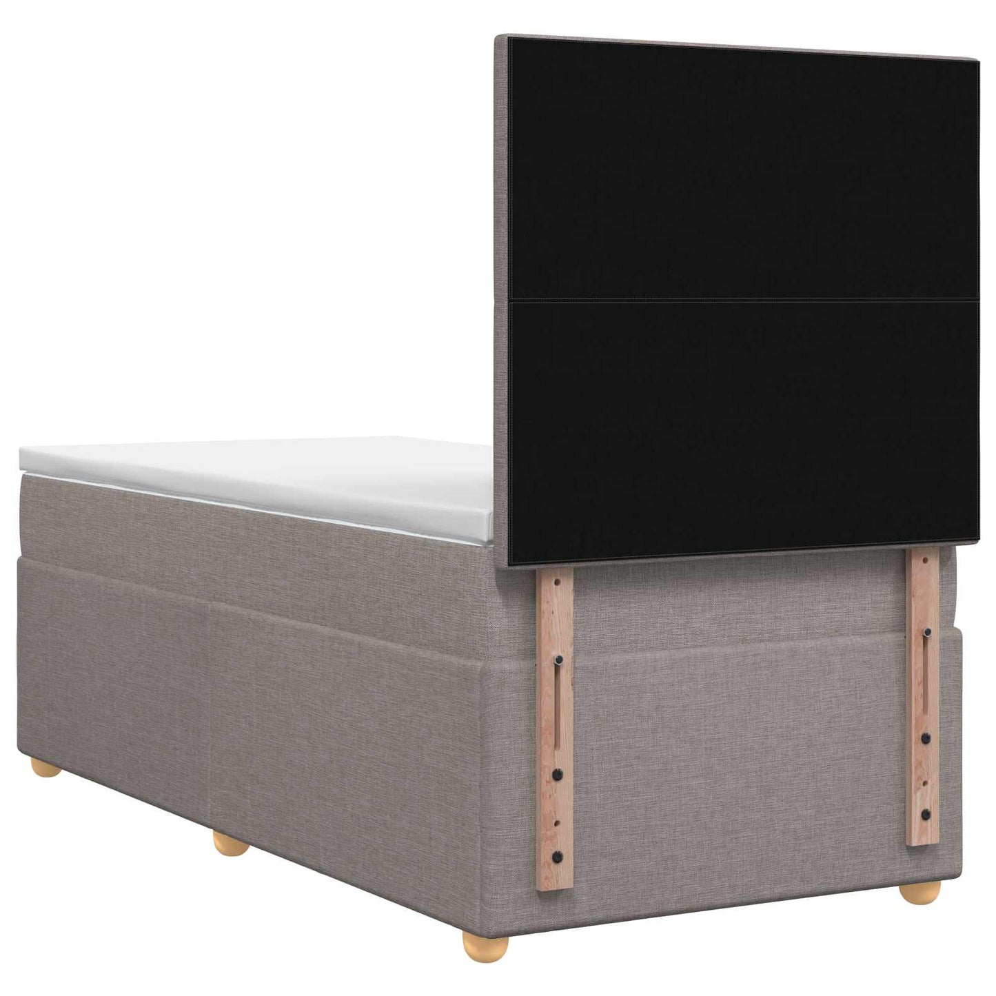 Boxspringbed met matras met hoofdeinde Taupe 100 x 200 cm Stof