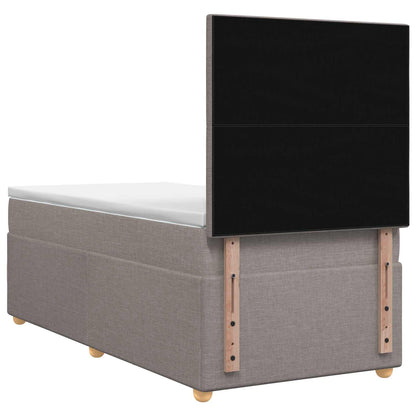 Boxspringbed met matras met hoofdeinde Taupe 100 x 200 cm Stof