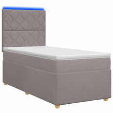 Boxspringbed met matras met hoofdeinde Taupe 100 x 200 cm Stof