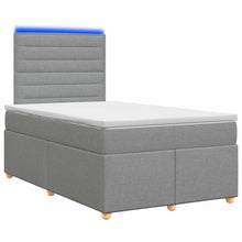 Boxspringbed met matras Lichtgrijs 120 x 190 cm Stof