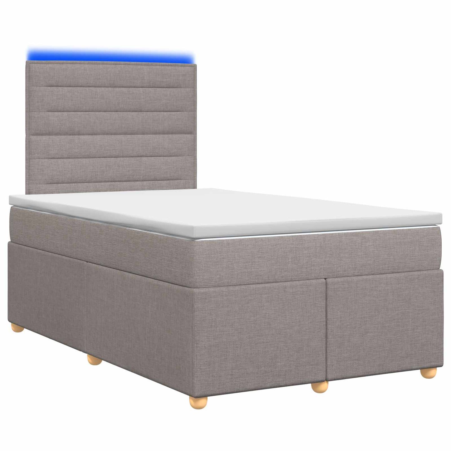 Boxspringbed met matras met hoofdeinde Taupe 120 x 190 cm Stof