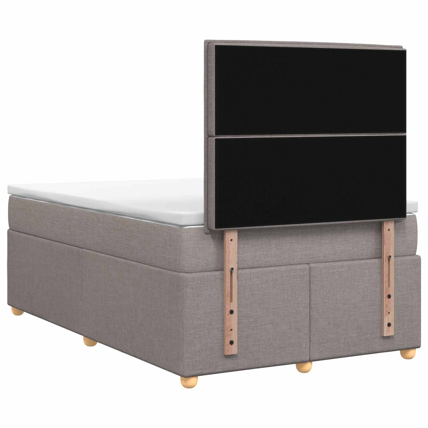 Boxspringbed met matras met hoofdeinde Taupe 120 x 190 cm Stof