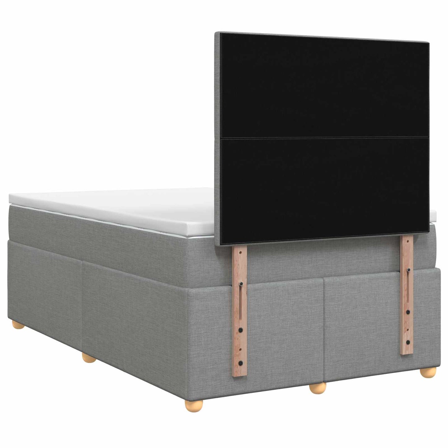 Boxspringbed met matras Lichtgrijs 120 x 190 cm Stof