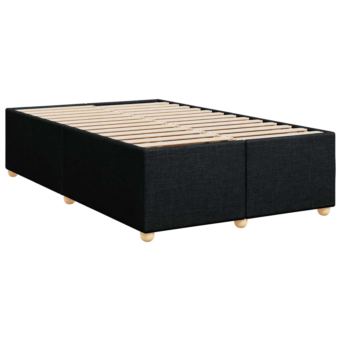 Boxspringbed met matras met hoofdeinde Zwart 120 x 190 cm Stof