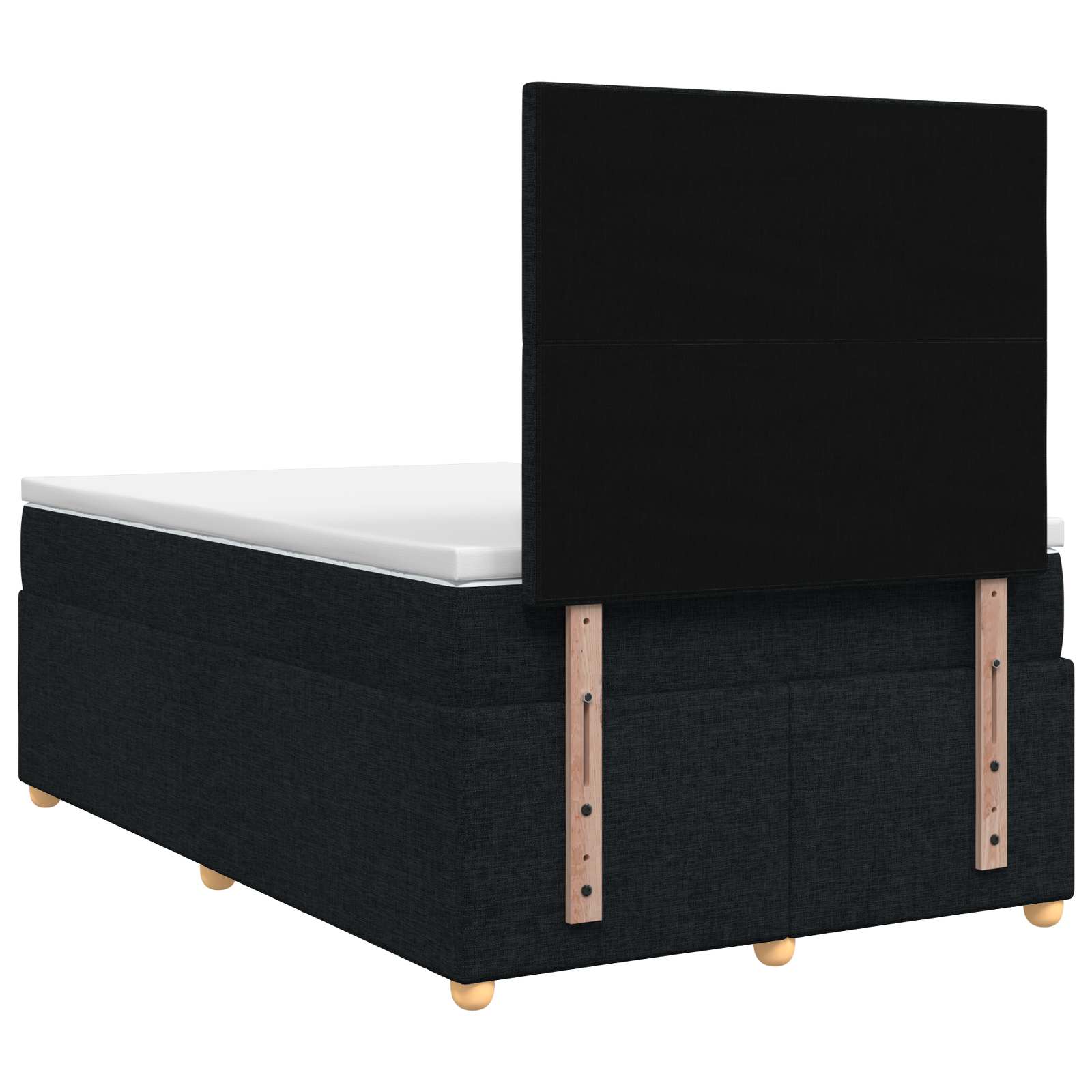 Boxspringbed met matras met hoofdeinde Zwart 120 x 190 cm Stof