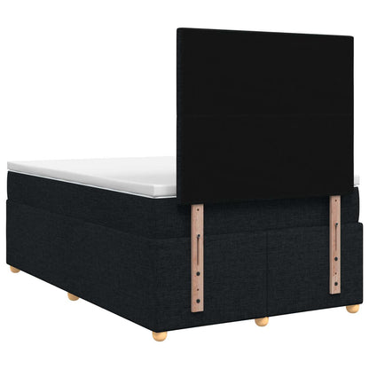 Boxspringbed met matras met hoofdeinde Zwart 120 x 190 cm Stof